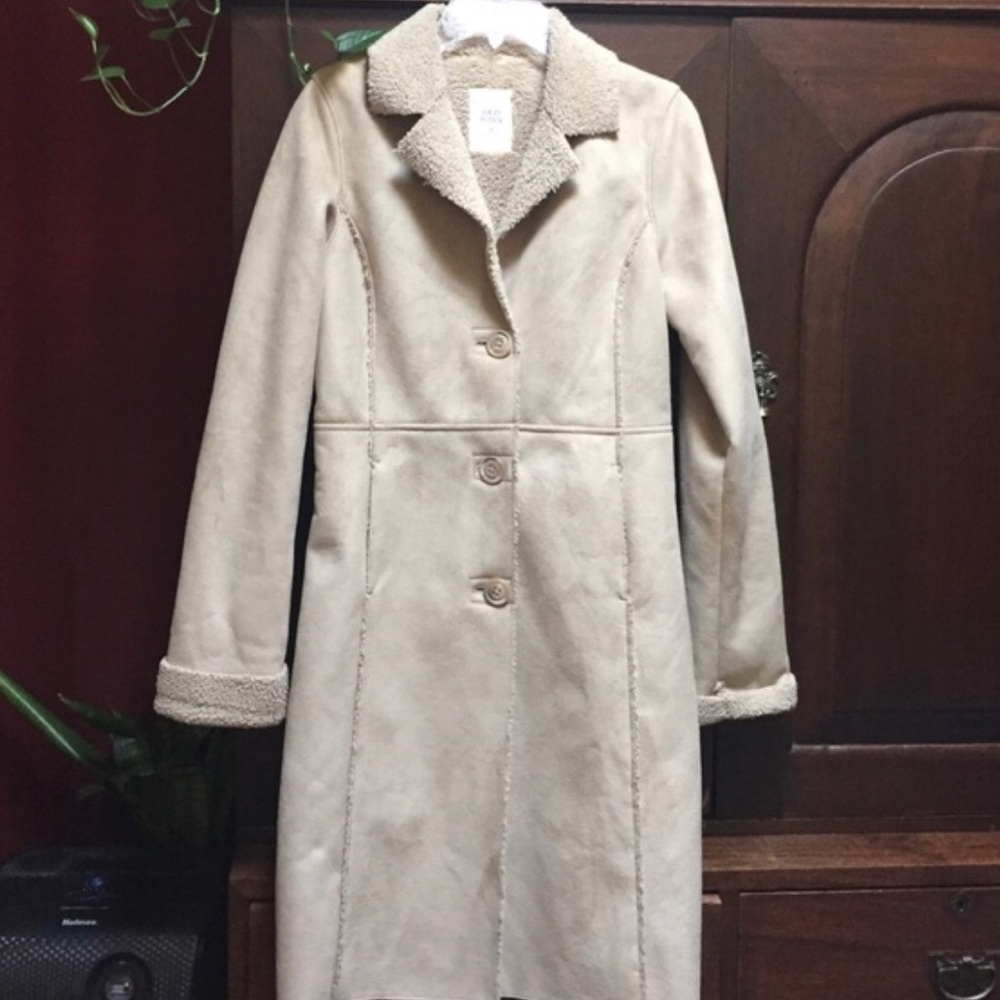 Old navy micro suede and fleece coat